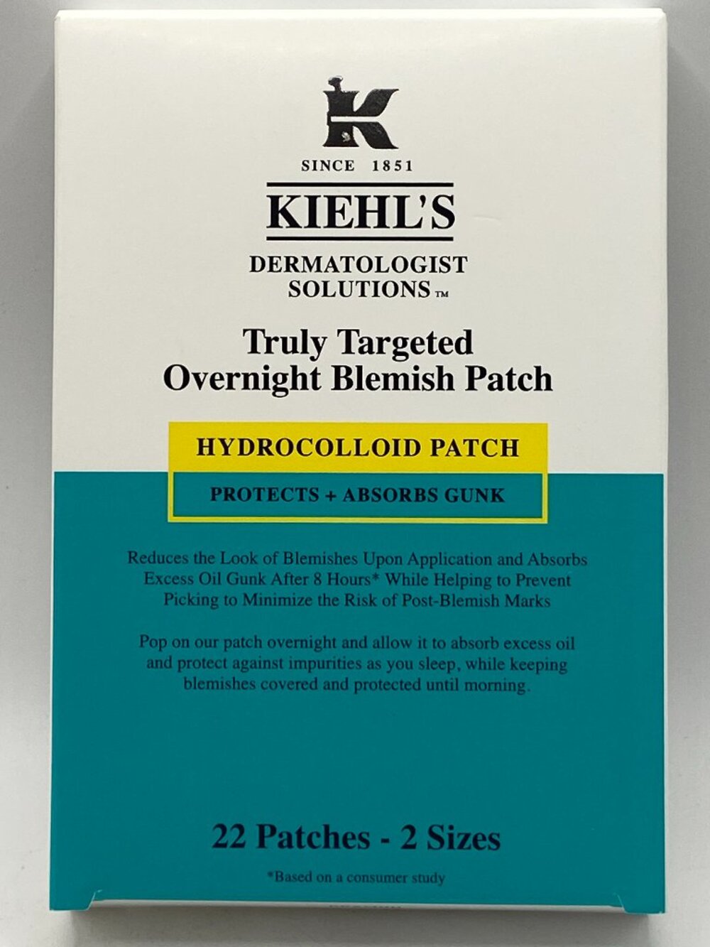 NEW Kiehl's Truly Targeted Overnight Blemish Patch (22 Hydrocolloid Patches)